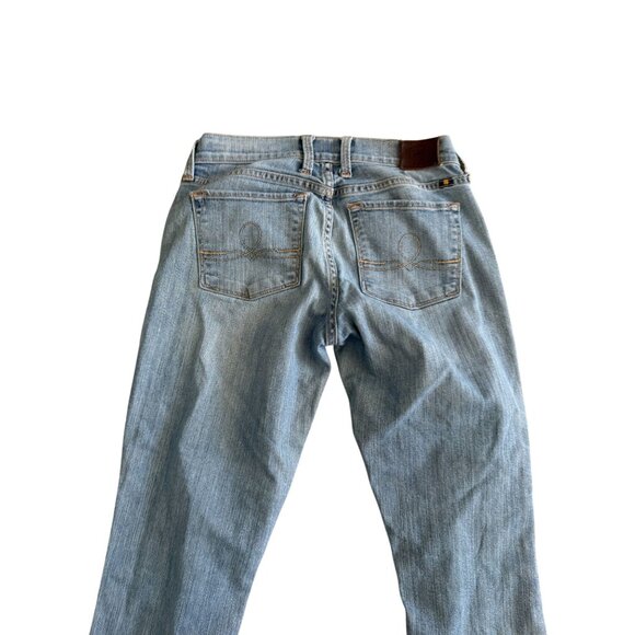 LUCKY BRAND Light Wash Distressed Sofia Crop Jeans Size 2 / 26 - Picture 4 of 8